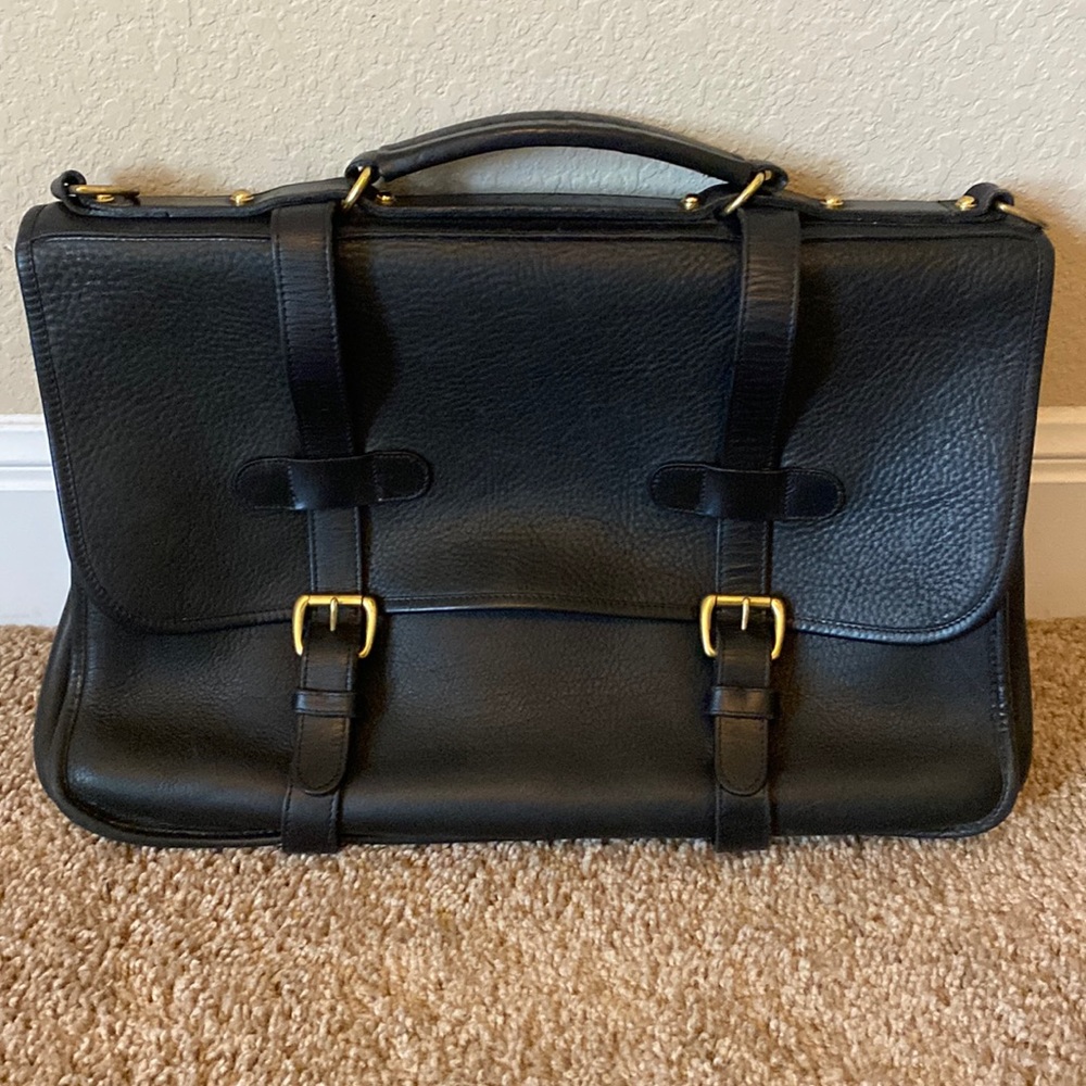 Cole Haan Black Leather Men’s Briefcase Bag
